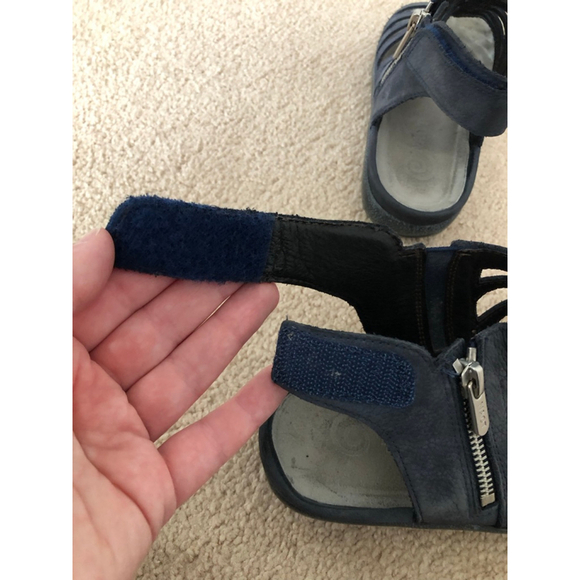 NAOT Pitau Navy Blue Leather Gladiator Sandals Size 7.5 - Picture 8 of 11